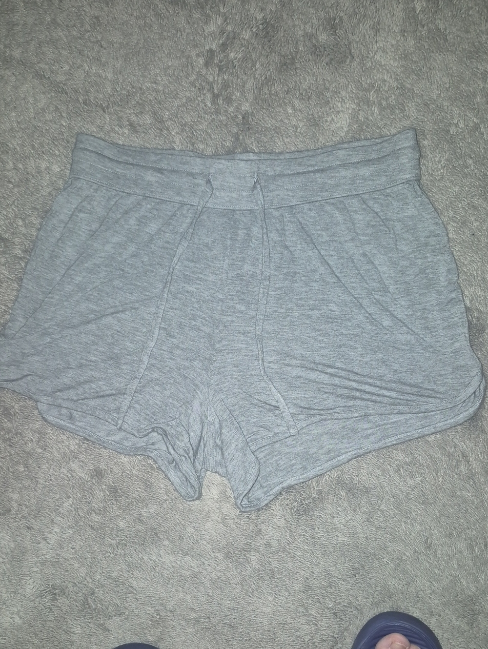 Ambrielle Soft Gray Knit Lounge Shorts
